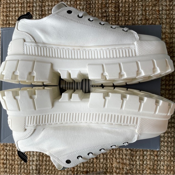 NEW Free People Revolt Lo Textile Sneakers In Star White US 10/EU 41 - Picture 9 of 12